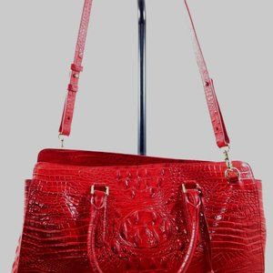 BRAHMIN FINLEY CARRYALL  Carnation Red